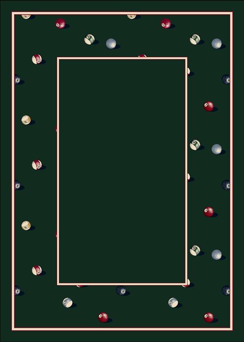 Billiards-11006 Emerald 7'8"X10'9" Rectangular