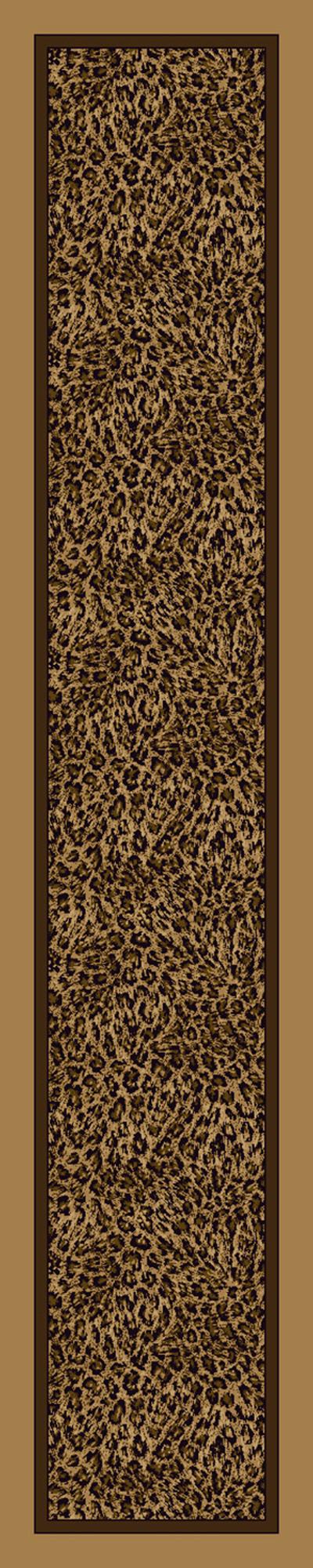 Wasabu-04306 Golden Leopard 2'4"X11'8" Runner