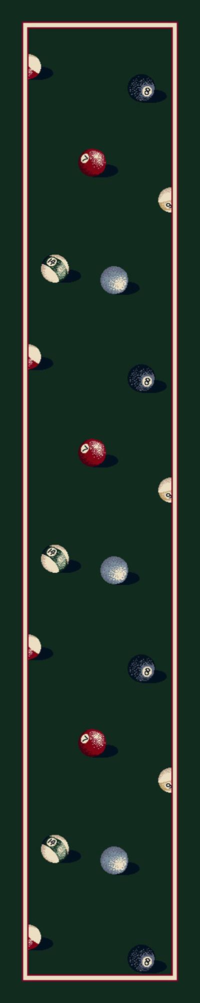 Billiards-11006 Emerald 2'4"X11'8" Runner