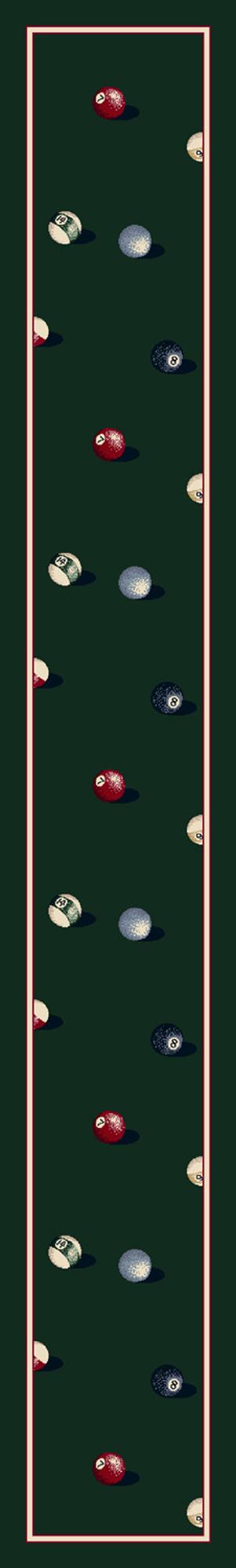 Billiards-11006 Emerald 2'4"X15'6" Runner