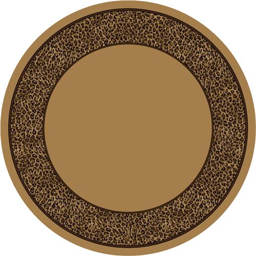 Wasabu-04306 Golden Leopard 7'7"X7'7" Round