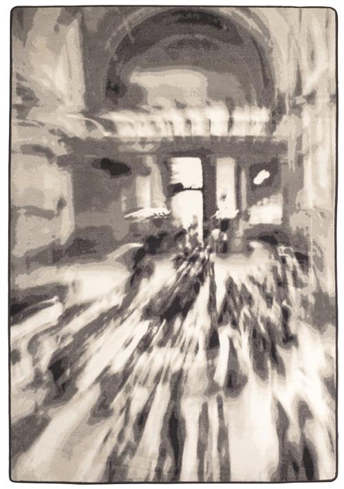 Morning Commute -Grayscale 5'4"X7'8" Rectangular