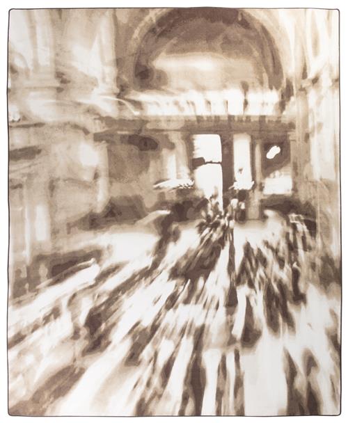 Morning Commute -Sepia 10'9"X13'2" Rectangular