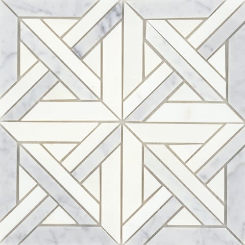Alluro In Mini Castle Silver 12" X 12"
