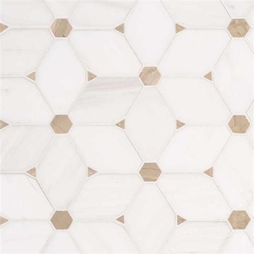 Bianco Dolomite In Bianco Dolomite - Cecily Pattern