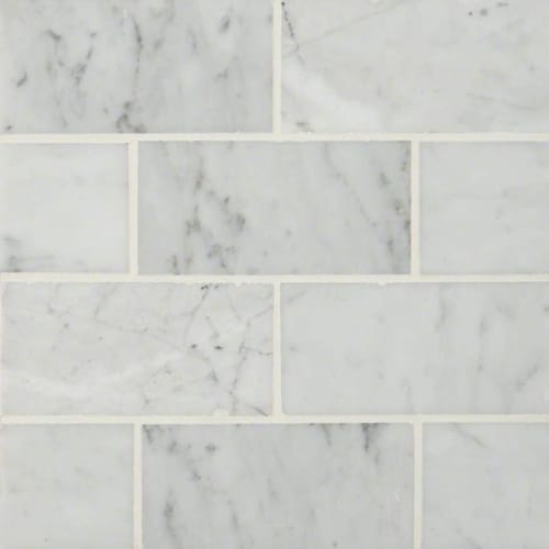 Carrara White In Carrara White - Subway 3X6
