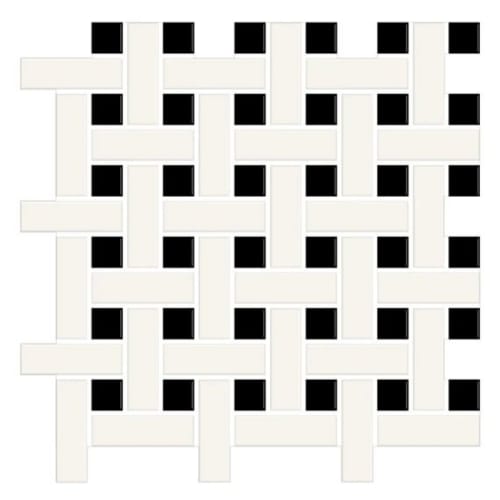 Color Story Mosaics In White / Black / Matte Basketweave