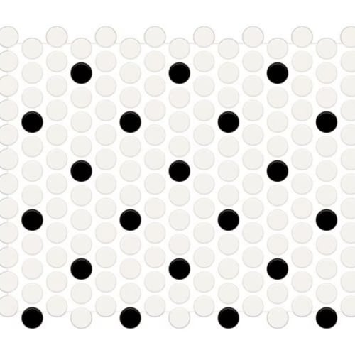Color Story Mosaics In White / Black / Matte Penny Rounds