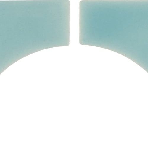 Cursive In Soft Teal Mosaic 3"X6" 2-Corner