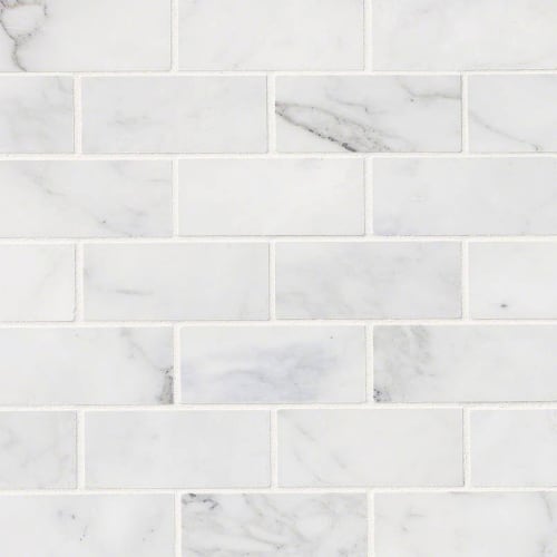 Calacatta Cressa In Calacatta Cressa White Subway Tile 2X4