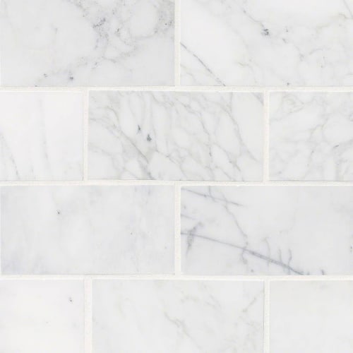 Calacatta Cressa in Calacatta Cressa White Subway Tile 3x6 Natural Stone