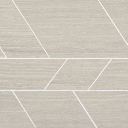 Limestone Collection In Chenille White  Modern Linear Honed