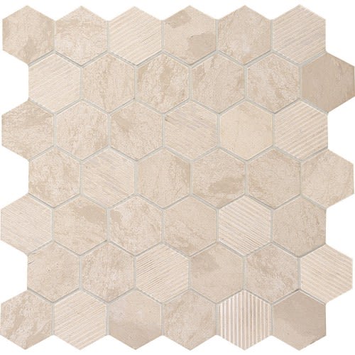 Limestone Collection In Adour Creme 12X24 Hexagon