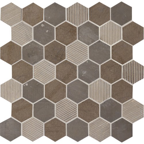 Limestone Collection In Sormonne Brun Hexagon