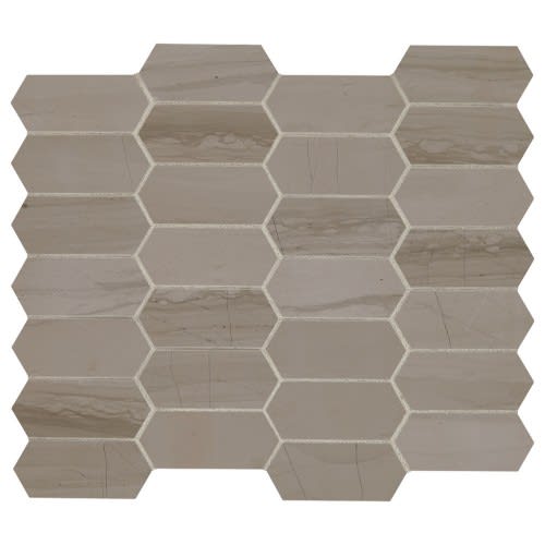 Marble Collection In Silver Screen Elongated Hex