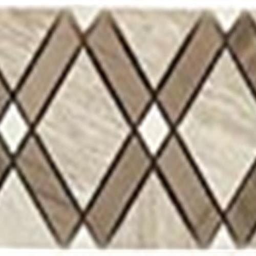 Diamond in Wooden White-Athen Gray-Thassos White Listello Natural Stone