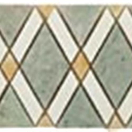 Diamond In Ming Green Light-Thassos White-Honey Onyx Listello