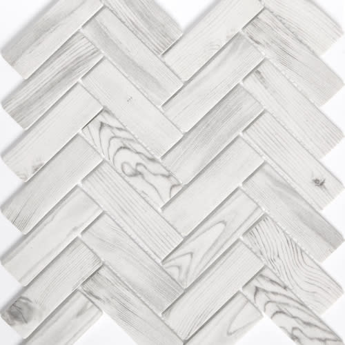 Echo In White Herringbone