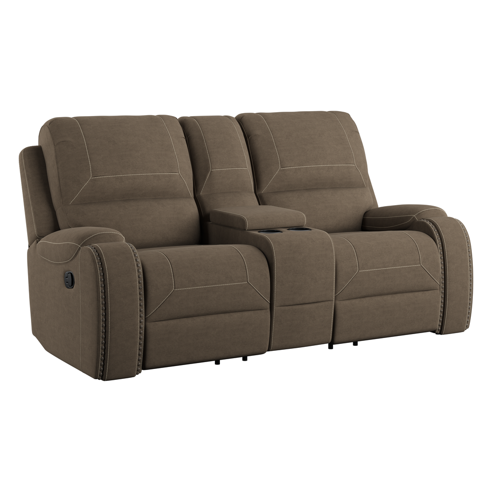 Adrian - Reclining Glider Console Loveseat
