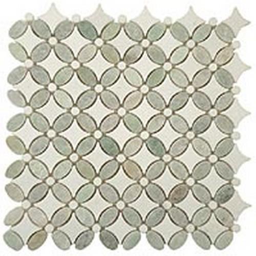 Flower In Ming Green-Thassos White-Thassos White