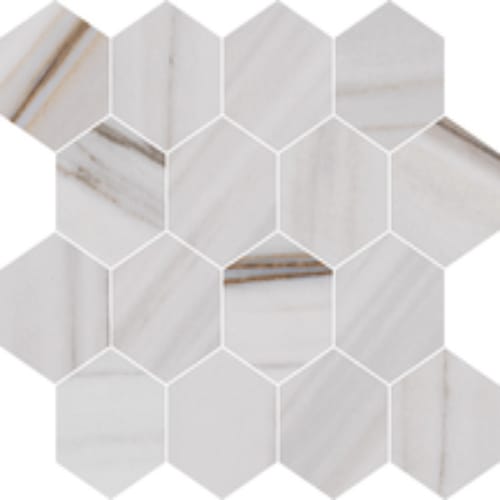 Alustra In Majestic White Lasa Polished Hex
