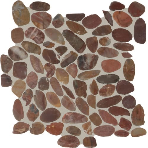 Pebbles in Redwood Flat 12x12 Natural Stone