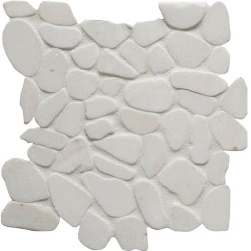 Pebbles in Cotton Flat 12x12 Natural Stone