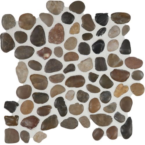 Pebbles in Mixed Salad Round 12x12 Natural Stone