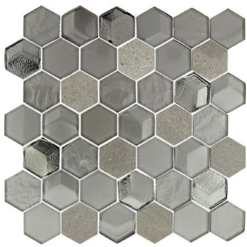 Queens Lair Collection in Frosted Hive Glass Tile