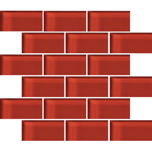 Glass Blox In Dazzle Red 2"X4"