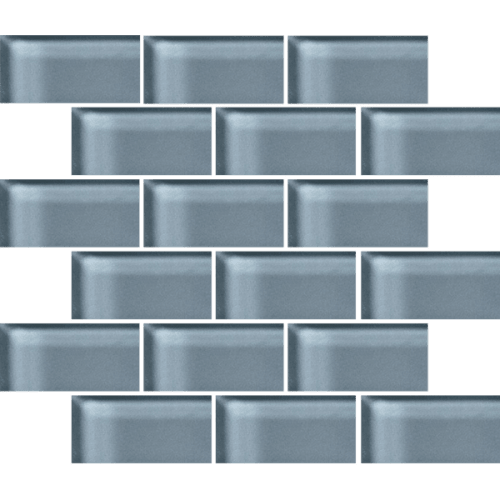 Glass Blox In Blue Haze 2"X4"