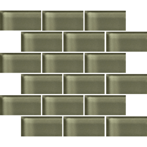 Glass Blox In Olive Mist 2"X4"