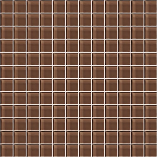 Glass Blox In Coffee 1"X1"