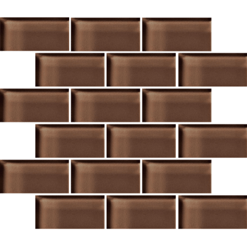 Glass Blox In Coffee 2"X4"