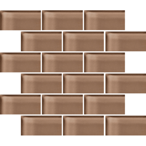 Glass Blox In Latte 2"X4"