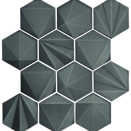 Geometal in Gunmetal - Hex Metal Tile