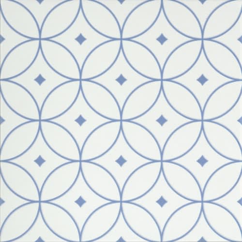 Geometry in Atom Blue 10" X 10" Tile