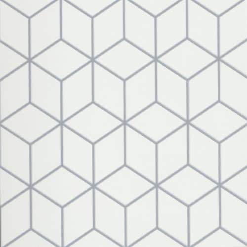 Geometry In Cube Gray 10" X 10"