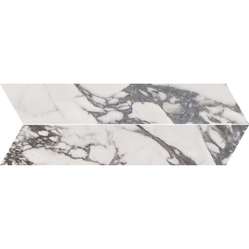 Indulge in Arabescato Chevron Mosaic Polished