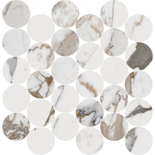 Indulge in Breccia Capraia Circle Mosaic Polished