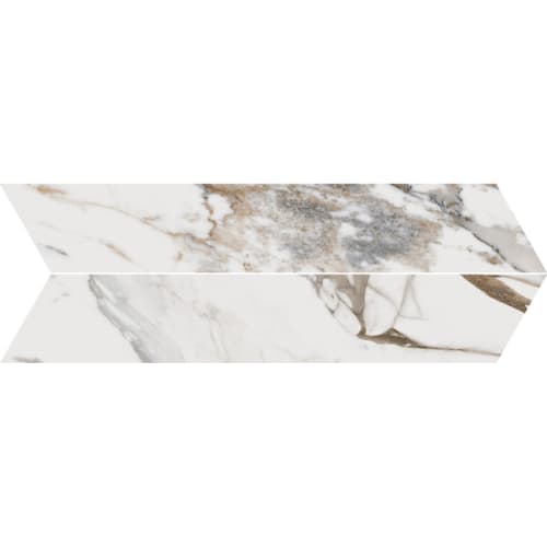 Indulge in Breccia Capraia Chevron Mosaic Polished