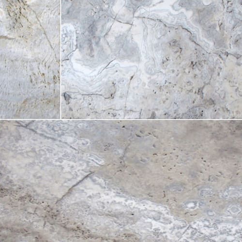 Silver Travertine In Gray-Light 6X12