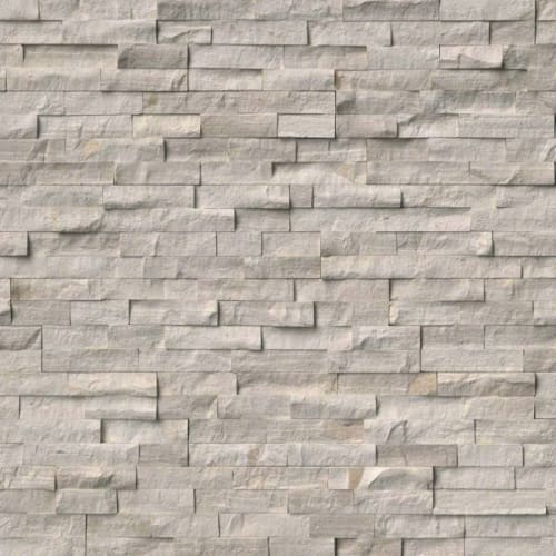 Rockmount Stacked Stone Collection In White Oak Splitface