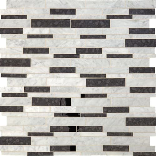 Lavaliere In Carrara White/Black Ant Mirror Random Linear