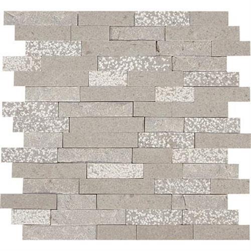 Predella In Meta Silver Mosaic (Random Linear) - 12X12