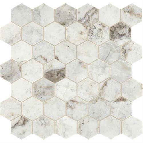 Predella In Lumen White Mosaic (2" Hexagon) - 12X12