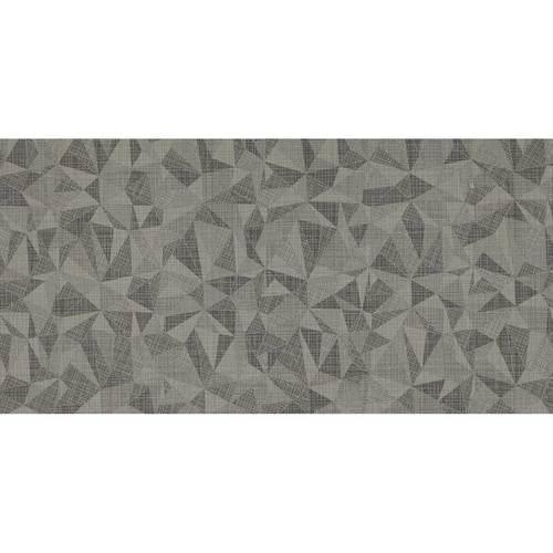 Fabric Art In Modern Kaleidoscope Ashen Steel Prism 12X24