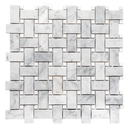 Basketweave In Carrara And Thassos White
