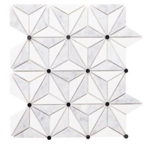 Star In Carrara Thassos Black