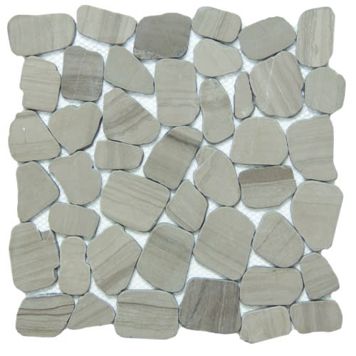 Cultura In Taupe 12" X 12" Pebble On Mesh